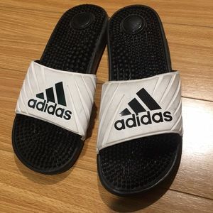 Adidas white-strap sandals
